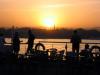 Sonnenuntergang auf dem Schiff bei Luxor