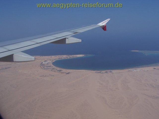 Anflug auf Hurghada