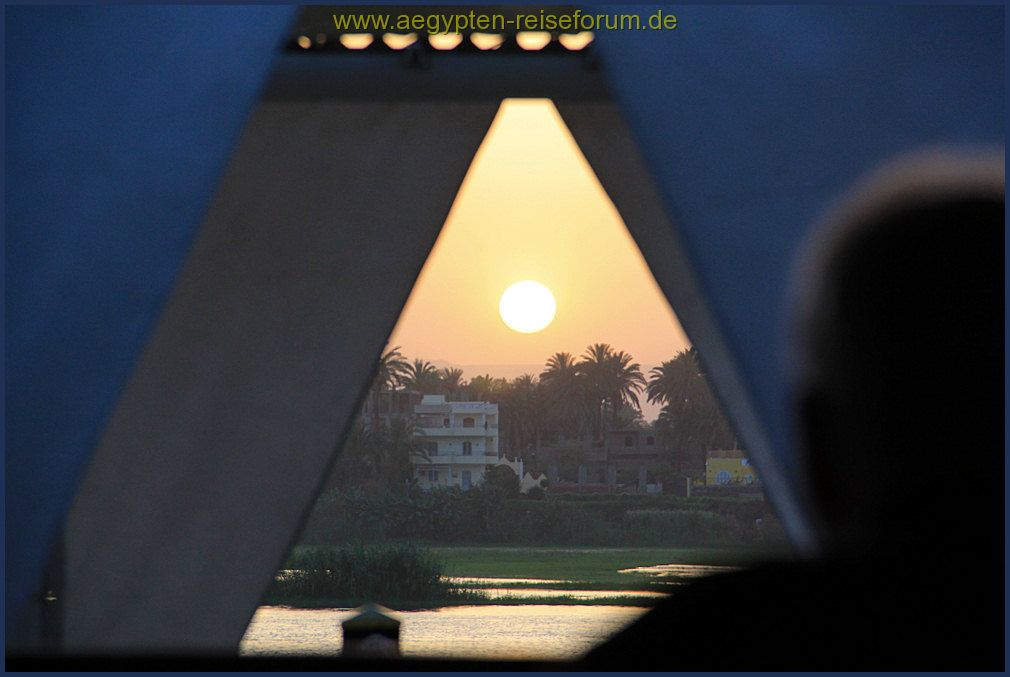 Sonnenuntergang auf dem Nil