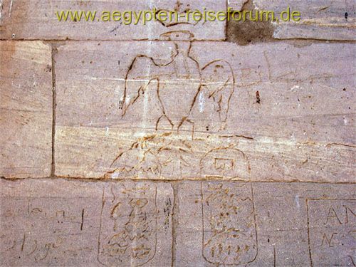 Graffiti im Trajankiosk von Philae