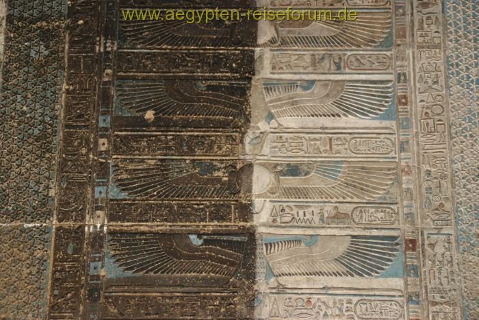 Dendera - vor/nach der Reinigung
