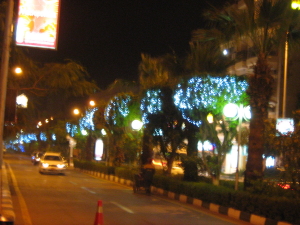 Weihnachtsbeleuchtung in Luxor