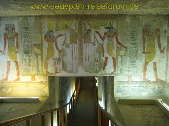 Horus, Anubis und Thot im KV14 Sethnecht und Tauseret