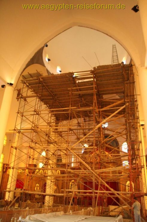 Gerüst Koptische Kirche Luxor
