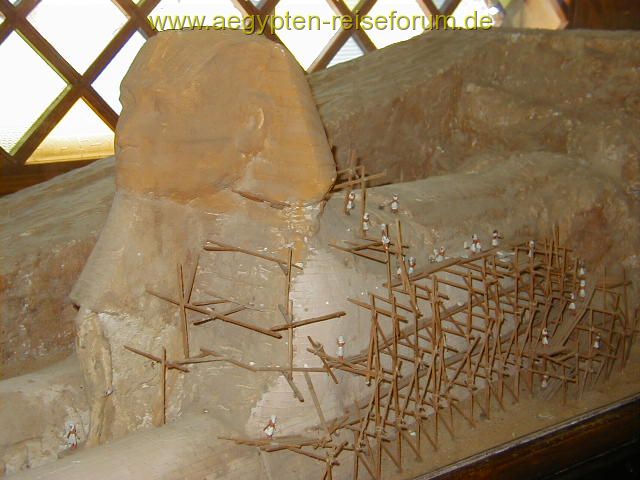 Arbeiten am großen Sphinx