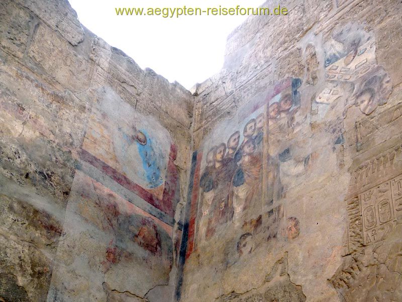 Koptische Malereien im Luxor-Tempel